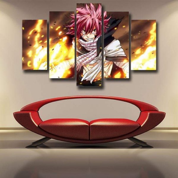 Fairy Tail 3D Printed Pink Haired Natsu Canvas S / Framed Official Fairy Tail Merch