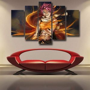 Fairy Tail 3D Printed Canvas Smiling Natsu S / Framed Official Fairy Tail Merch