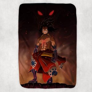 Natsu Monkey D.Luffy Crossover Soft Brushed Dragon Blanket Small (30 x 40 in) Offizieller Fairy Tail Merch