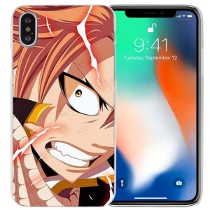 Natsu Close Up Fairy Tail iPhone Case フェアリーテイル Apple iPhones for iPhone 4 4S / Multicolor Official Fairy Tail Merch