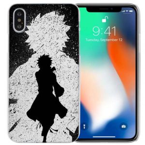 Coque iPhone Shadow Natsu Fairy Tail フェアリーテイル Apple iPhones pour iPhone 6 6s / Blanc sur Noir Official Fairy Tail Merch