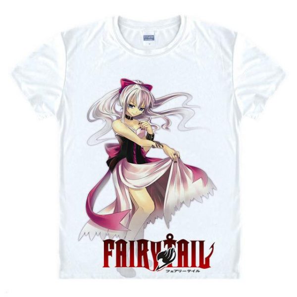 Fairy Tail Shirt フェアリーテイル Mirajane Strauss Asian M / White Official Fairy Tail Merch